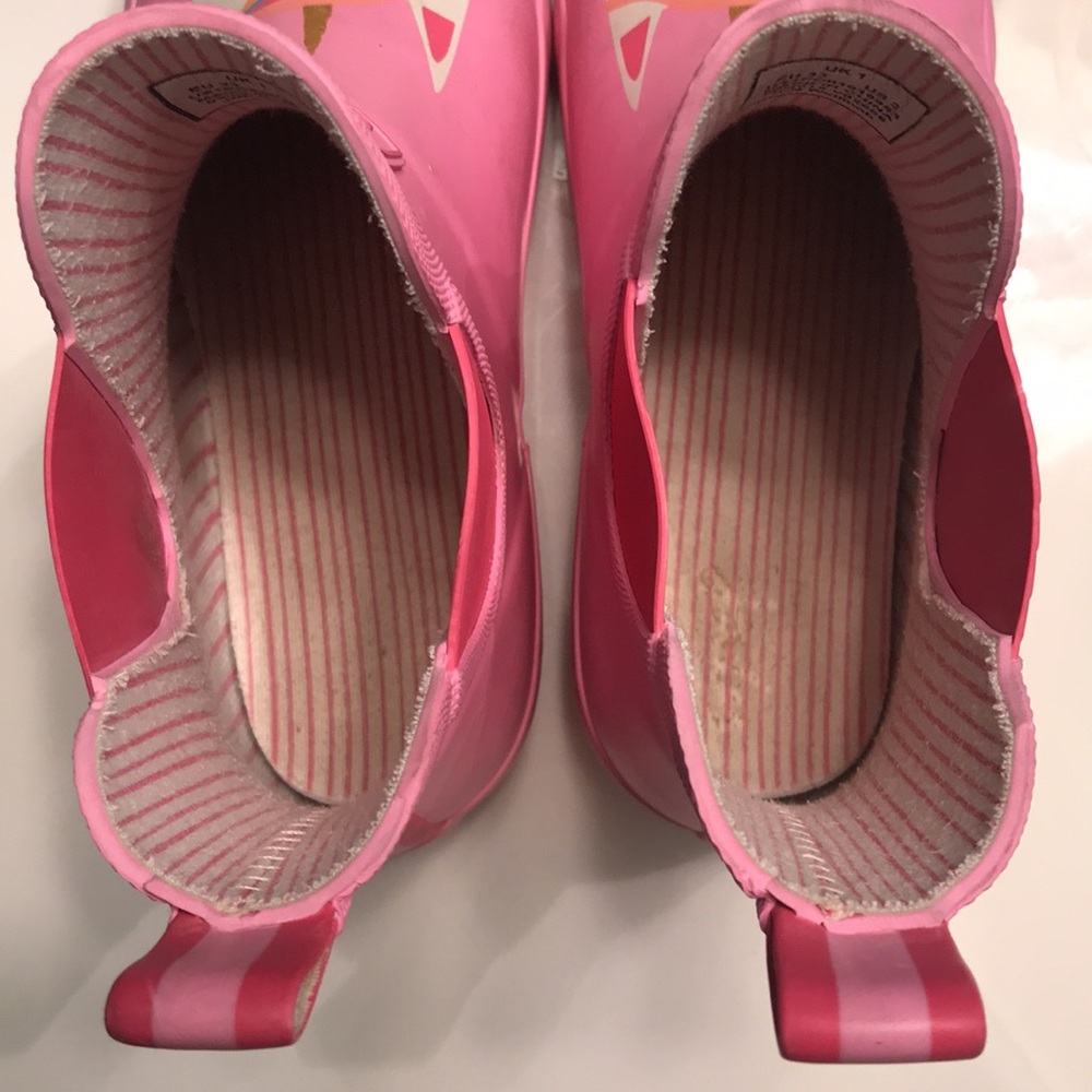 Joules 'Unicorn' Short Rain Boots in PINK (2) - Picture 13 of 15